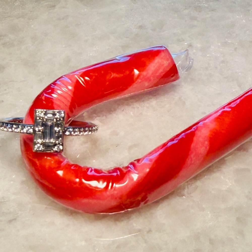 Pandora Silver Sparkling Rectangle Ring - image 6